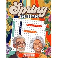Spring Word Search For Adults: Large Print Fun Puzzle Book for Seniors