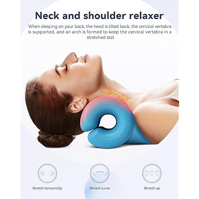 Mua BLABOK Neck Stretcher Neck and Shoulder Relaxer,Portable Cervical  Traction Device Neck Stretcher,Neck Posture Corrector Chiropractic Pillow  for TMJ Pain Relief and Cervical Spine Alignment-Blue trên  Mỹ chính  hãng 2024