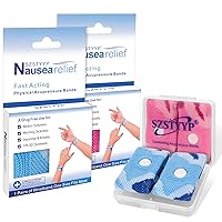 Anti -Nausea Wristbands for Adults and Kids Nausea & Vomiting Relief for Morning Sickness Relief for Pregnant Women Sea Sickness Writbands for Cruise Travel Essentials - 2 Pairs Blue Purple