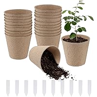 Cosweet 50 Pcs Thickened Peat Pots, 3.15
