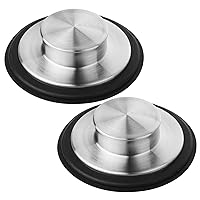 tifanso Kitchen Sink Drain Stopper - 2PCS Garbage Disposal Stopper 3.34 Inch Sink Plug, Stainless Steel Kitchen Sink Drain Cover Fits Standard Kitchen Drain Size of 3.15 Inch