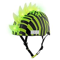 Krash unisex teen Krash Mohawk Bike Youth Helmet, Dazzle Green LED, One Size US