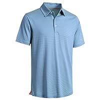 Boys Polo Shirts Short Sleeve Striped Performance Moisture Wicking Dry Fit Golf Shirts for Boys
