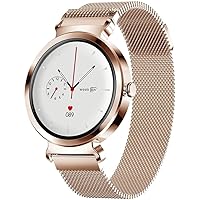 Smart Watches for Women,HD LCD Smart Watch, Waterproof Fitness Tracker with Heart Rate, Blood Oxygen, Sleep Monitor, Pedometer (Color : Gold)