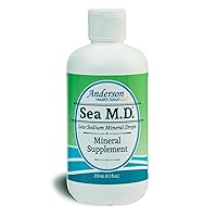 Anderson's Sea M.D. Concentrated Trace Mineral Drops, Ionic Electrolyte Magnesium Supplement, Aids in Muscle Cramps, Joint Health, Liquid Magnesium, Easy to Take, 8.3 fl oz, 120 Servings