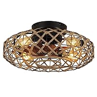 Boho Caged Ceiling Fan with Light 21