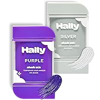 HALLY Shade Stix | Purple & Silver Bundle | Temporary Hair Color for Kids | Ditch Messy Hair Spray Paint, Chalk, Wax & Gel | One-Day, Wash-Out Hair Dye | Washable & Safe | Hair Makeup for Boys & Girls