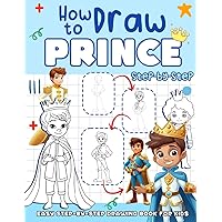 How To Draw Prince for Kids: Fun & Easy Step by Step Grid Drawing Guide to Learn How to Draw Prince, Drawing Activity Book for Kids Ages 5-7 8-12
