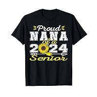 Proud Nana Of A 2024 Senior, Funny Graduation Sunflower T-Shirt