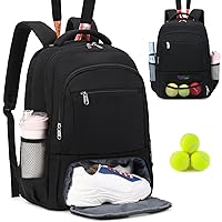 Tennis Backpack Tennis Bag for Women Men - Tennis Bag Holds 2 Rackets, Badminton Squash, Pickleball Paddles Balls