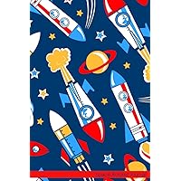 Space Rocket Journal: Notebook Journal For Teens and Adults | 120 Pages | Grey Lines | Glossy Cover | 6 x 9 In
