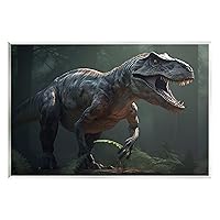 Stupell Industries Detailed T-Rex Portrait Wall Plaque Art by Wumples
