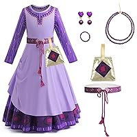 Wish Asha Costume Girls Dresses Role Play Costumes Kids Dress Up Christmas Party