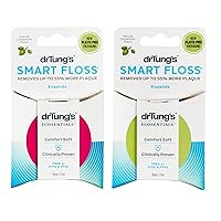 DrTung's Smart Floss - Natural, PTFE & PFAS Free Floss, Gentle on Gums, Expands & Stretches, BPA Free Floss - Natural Dental Floss Cardamom Flavor (Pack of 2)