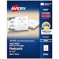 Avery Printable Postcards with Sure Feed Technology, 4