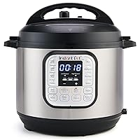 Pot Duo 7-in-1 Mini Electric Pressure Cooker, Slow Rice Cooker, Steamer, Sauté, Yogurt Maker, Warmer & Sterilizer, Includes Free App with over 1900 Recipes, Stainless Steel, 3 Quart