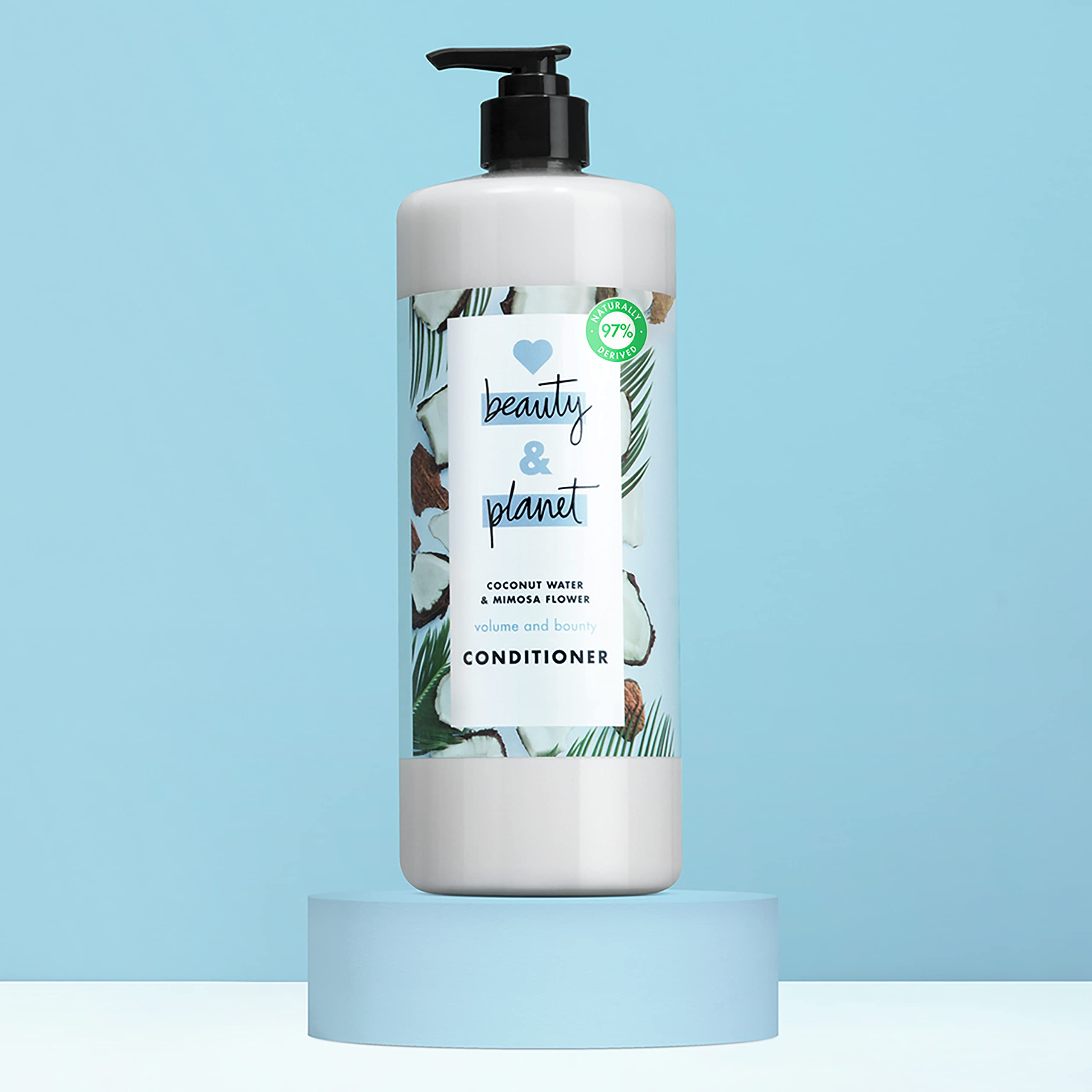 Love Beauty and Planet Volume and Bounty Thickening Conditioner Coconut Water and Mimosa Flower Hair Thickener for Fine Hair Silicone-Free, Vegan, Volume Hair Products 32.3 oz