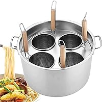 3/4/5 Holes Pasta Pot, Cooking Pan, Large Soup Pot, Saucepan, Stainless Steel Pots, Insert Strainer Basket Cookware for Home Kitchen Restaurant Commercial Cooking Tool,3holes-1