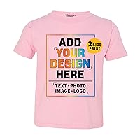 Custom T Shirt Toddler Girl Boy Design Your Own Text Image Photo Personalized T-Shirt 2 Sided
