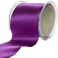 May Arts 3-Inch Wide Ribbon, Violet Satin