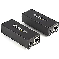 StarTech.com VGA Over CAT5 Extender – 250 ft (80m) – 1 Local and 1 Remote Unit - VGA Video Over Ethernet Extender Kit (ST121UTPEP) Black