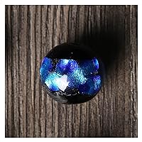 ZBSS 5pcs/lot Retro Gold Sand Glass Ball Charm Beads 5 Colors Lucky Lampwork Beads DIY Jewelry Bracelets/Earring Handmade Accessories 0925 (Color : Blue, Item Diameter : 8mm)