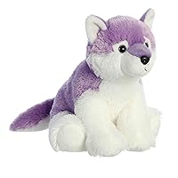 Aurora® Huggable Destination Nation™ Wolf Stuffed Animal - Global Exploration - Learning Fun - Purple 12 Inches