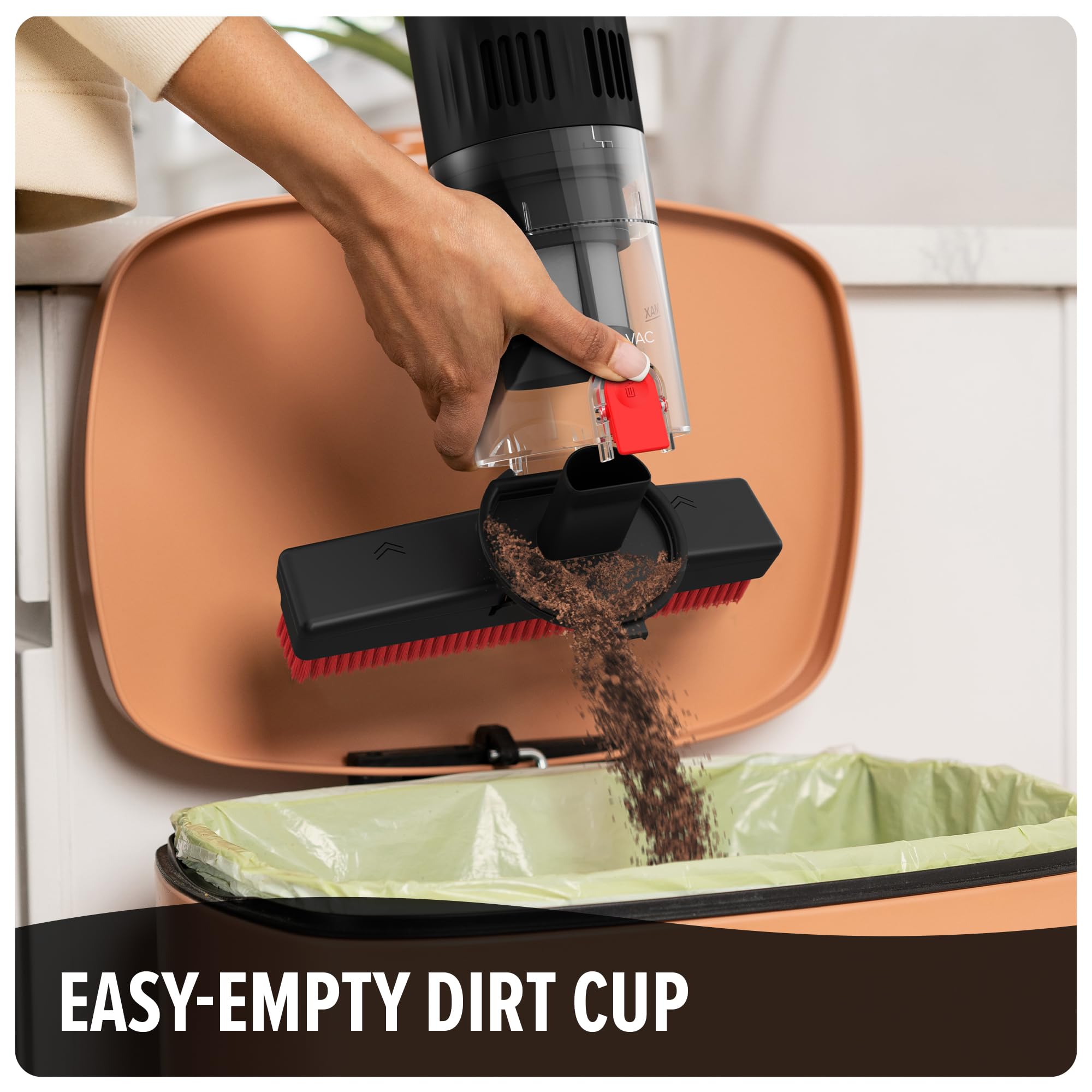 Dirt Devil Broom Vac, Cordless, Lightweight Hard Floor Cleaner, BD45000V, Black