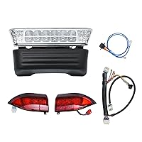 Golf Cart Light Kit Compatible with Club Car Precedent,12V Replaces OEM Golf Cart Headlights Taillights Kit for Club Car Precedent Electric 2004-2008.5 with Installation Instruction