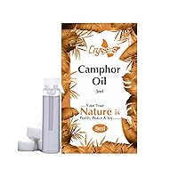 Crysalis Camphor (Cinnamomum Camphora) Oil|100% Pure & Natural Undiluted Essential Oil Organic Standard for Skin & Hair Care|Therapeutic Grade Oil, Soothes Scalp, Manage Hair Care 3ml