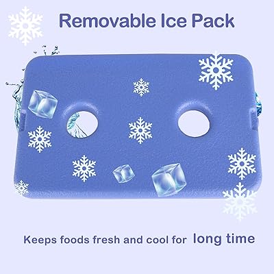  Genteen Kids Bento Box with Ice Packs and Insulated Lunch Bag,  Kids Lunch Box with Leak Proof Food Cup -Perfect for Toddler Lunch Box for  Daycare, School - Ideal Portion Sizes