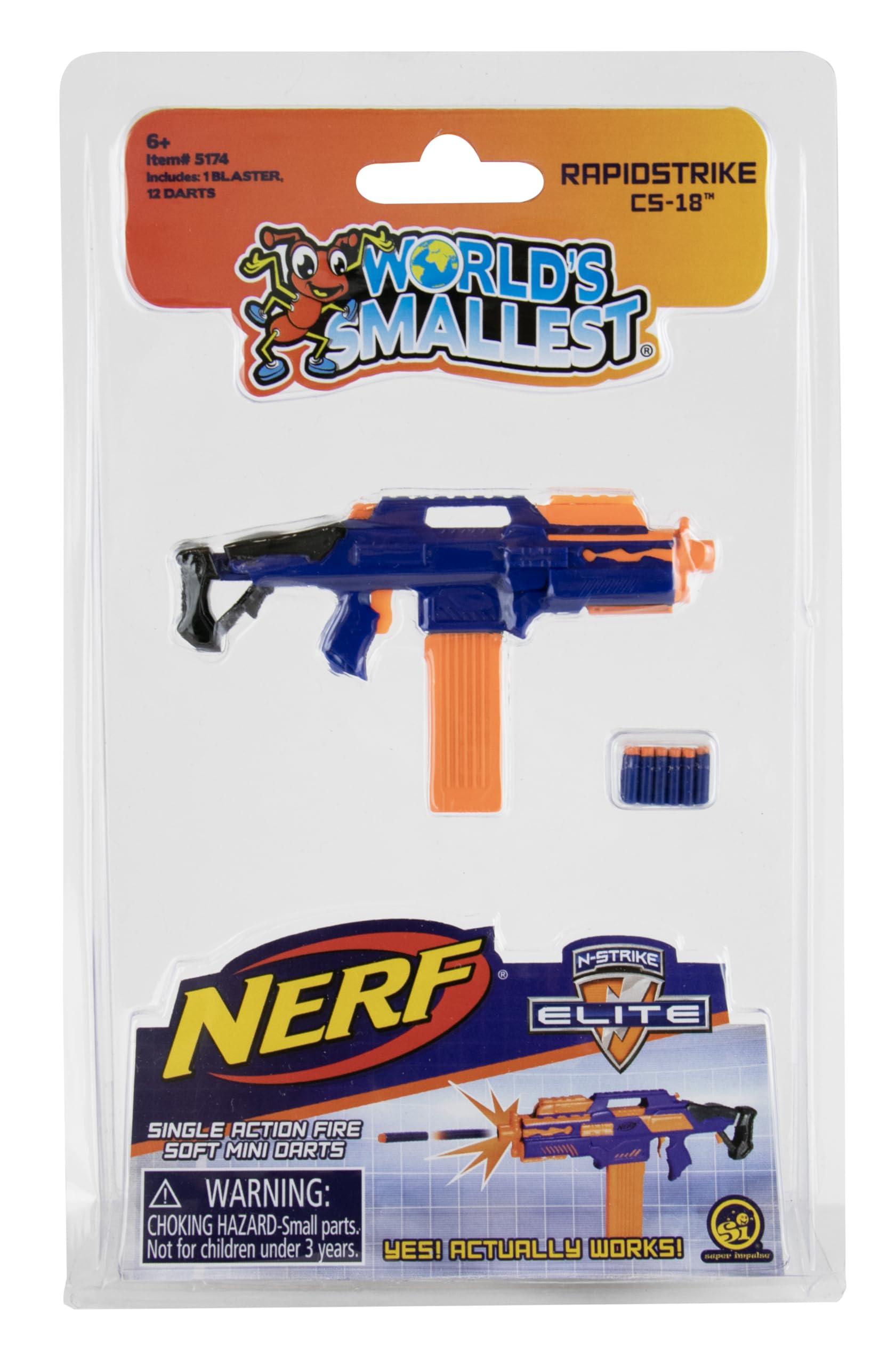 World's Smallest Nerf Elite 2.0 Blasters. Three Distinct Styles to Collect – Styles Selected at Random.