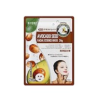 Natural 516 Avocado Facial Essence Mask - Pack of 10 for Glowing Skin - Hydrate and nourish your skin with our special mask sheet technology[MC-MTSS00516-B-3]
