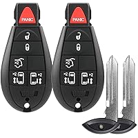 NPAUTO Key Fob Replacement for 2008-2016 Chrysler Town and Country, 2008-2020 Dodge Grand Caravan - Keyless Entry Remote Control Car Key Fobs, M3N5WY783X, IYZ-C01C, 6 Button, 433 MHz, 2-Pack