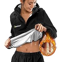 Junlan Sauna Suit for Women Sweat Sauna Pants Sweat Jacket Workout Sweat Suits for Women