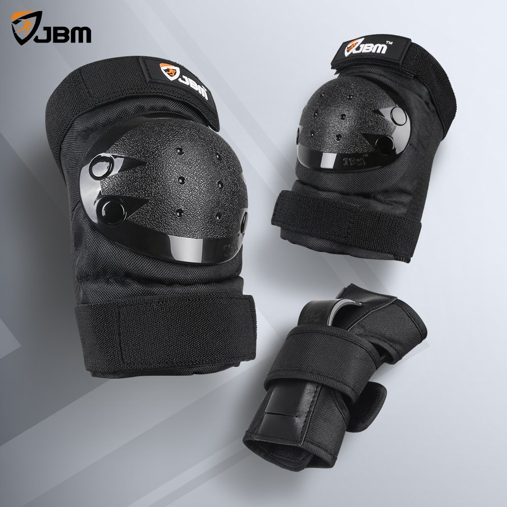 JBM Adult / Child Knee Pads Elbow Pads Wrist Guards 3 in 1 Protective Gear Set for Multi Sports Skateboarding Inline Roller Skating Cycling Biking Bicycle Scooter