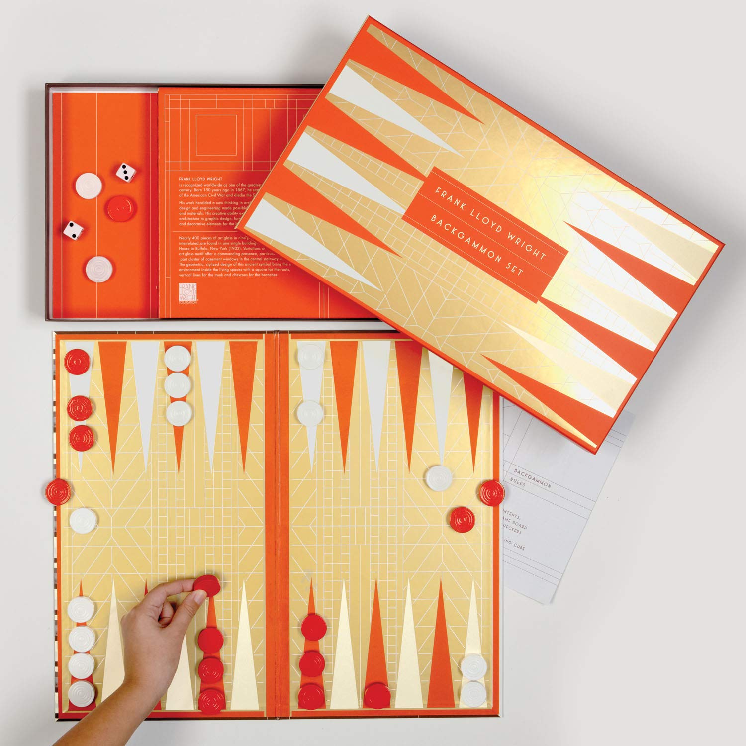 Galison Frank Lloyd Wright Backgammon Set
