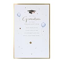 Grandson Graduation Card With Envelope - Traditional Design