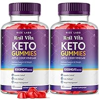 (2 Pack) Real Vita Keto Gummies - Real Vita ACV Keto Gummies for Weight Loss Management Wellness Support Advanced Formula Apple Cider Vinegar Plus Gomita Gummy (120 Gummies)