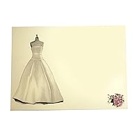 Set of 96 Bridal Dress Print-your-own Invitations and Envelopes, Natural White Paper