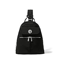 Baggallini womens Naples Convertible Backpack, Black, One Size US