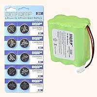 HQRP Bundle Backup Battery Compatible with 2gig BATT1X BATT2X BATT1 and 10-Pack CR2032 3-Volt Lithium Cell Battery CR2O32 CR2032L