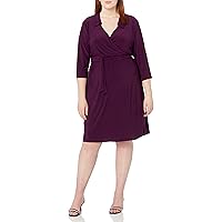 Star Vixen Women's Plus-Size Faux Wrap Dress