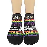 I'm A Gaymer Like A Regular Gamer Ankle Socks For Men Hidden For Men Sock