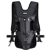 PetBonus Pet Front Dog Carrier Backpacks, Adjustable Dog Backpack Carrier, Legs Out Easy-fit Dog Chest Carrier for Medium Small Dogs, Hands Free Dog Front Carrier for Hiking, Cycling (Black, M)