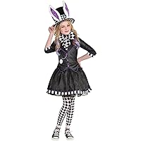 Amscan Girl's Dark Mad Hatter Costume | X-Large (14-16) | 1 Pc