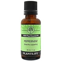 Plantlife Peppermint Aromatherapy Essential Oil - Straight from The Plant 100% Pure Therapeutic Grade - No Additives or Fillers - 30 ml