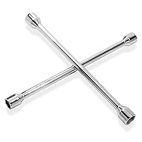 14-Inch Universal Lug Wrench, Fits SAE and Metric Lug Nuts, Roadside or Shop Vehicle Car Tire Repair, Heavy Duty - 940558