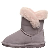 BEARPAW Betsey Youth Multiple Colors | Youth's Boot Classic Suede | Kid's Slip On Boot | Comfortable Winter Boot
