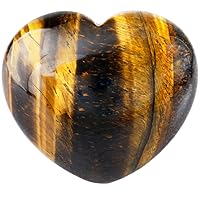 TUMBEELLUWA Healing Stones Carved Heart Puff Love Crystal Chakra Worry Reiki Pocket Palm Stone 1.5